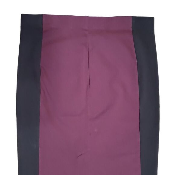Attention Eggplant Purple Black Color Block Pencil Skirt XLARGE - Picture 3 of 10